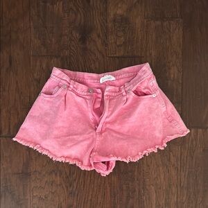 Pink Denim Women's Shorts